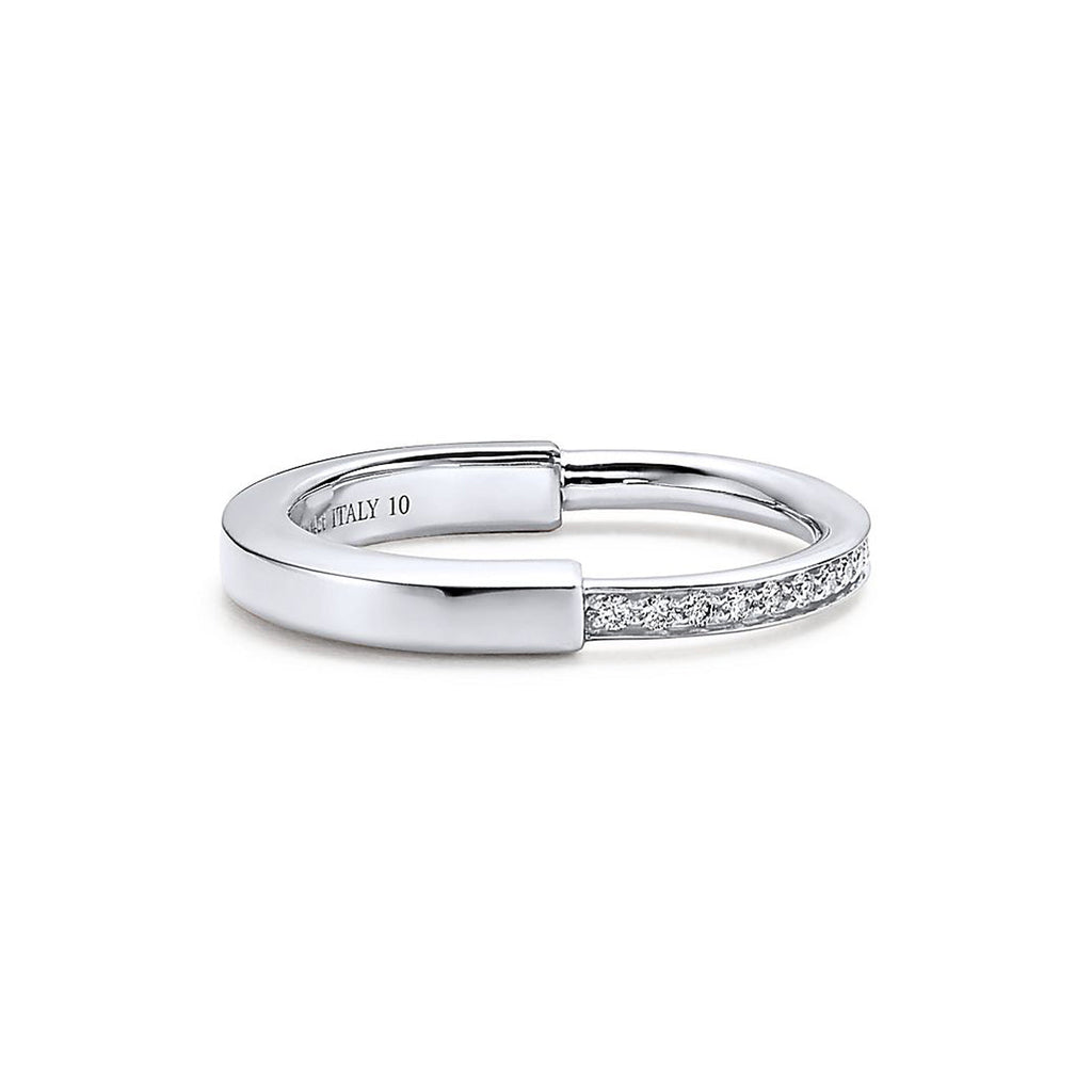 Tiffany Lock Moissanite Ring - 18K White Gold