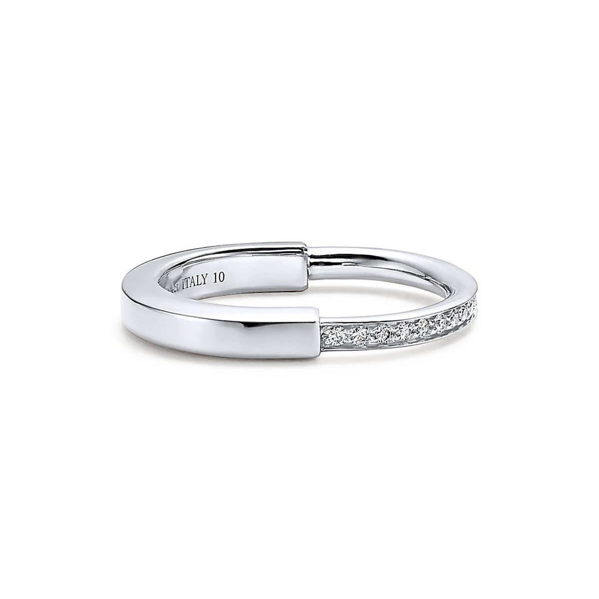 Tiffany Lock Moissanite Ring - 18K White Gold