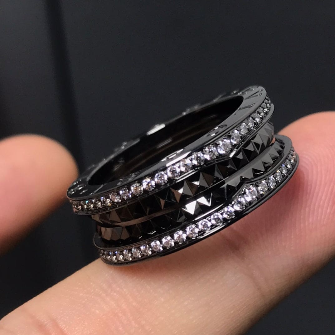 B.zero1 Black Ceramic Ring - 18K White Gold