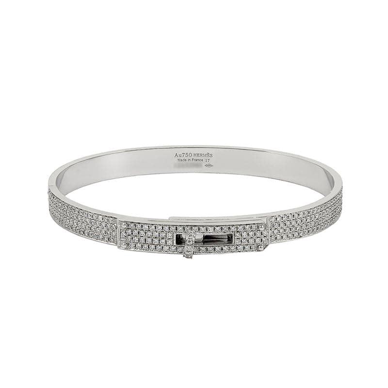 Hermes Kelly Moissanite Bracelet - 18K White Gold
