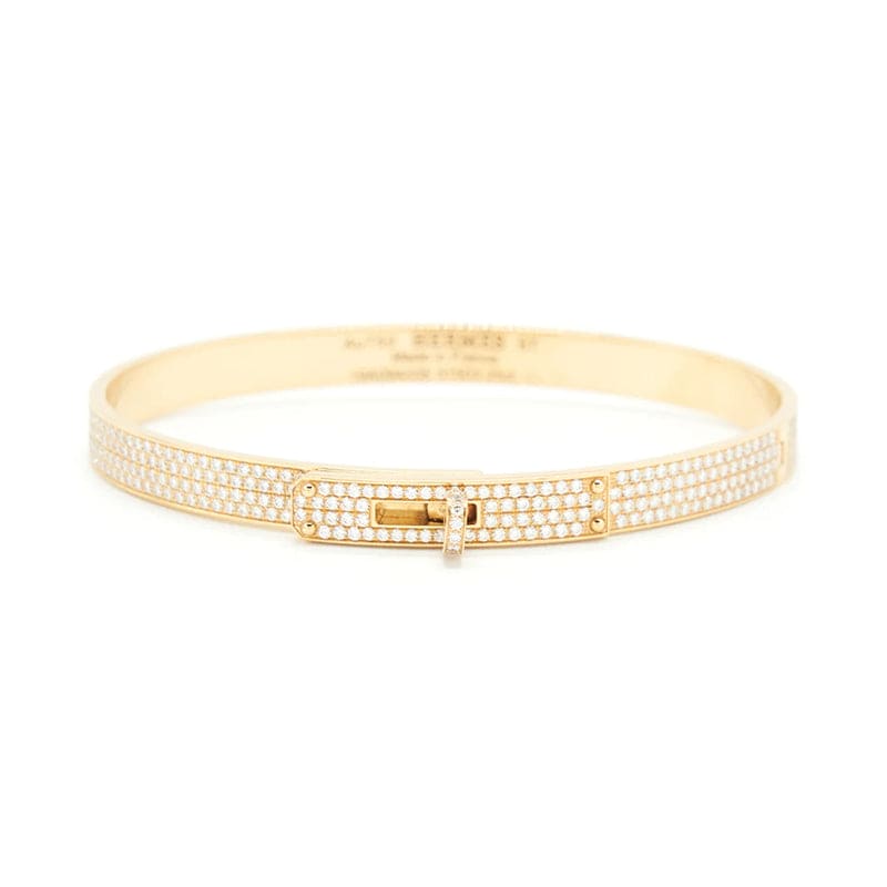 Hermes Kelly Moissanite Bracelet - 18K Yellow Gold