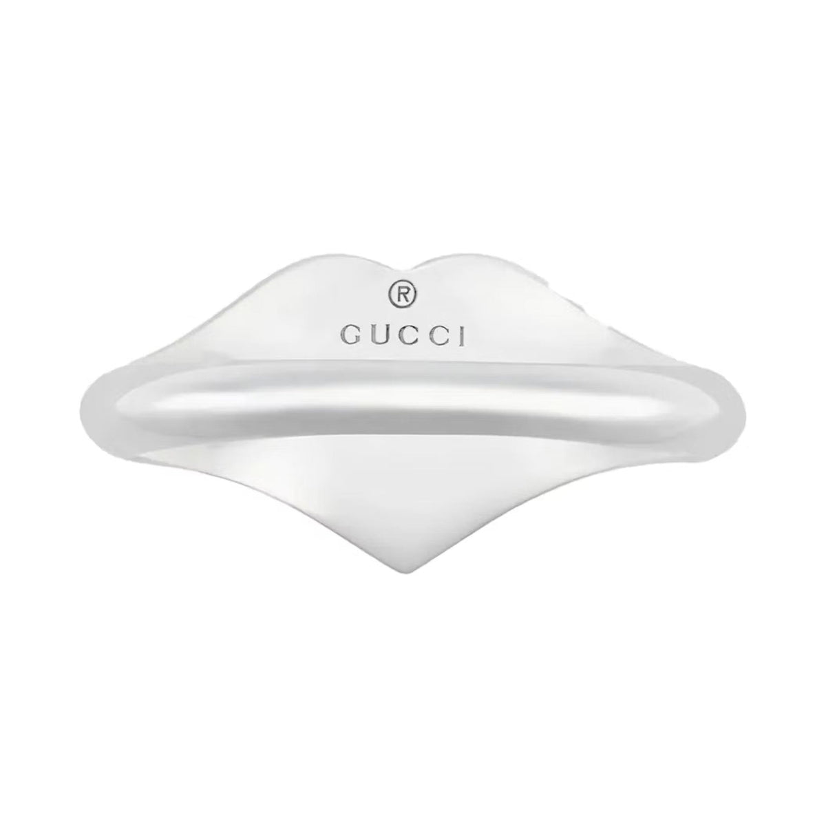 Gucci Double G Interlocking G Red Enamel Heart Ring