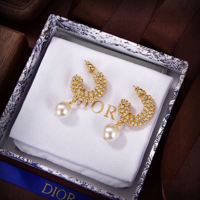 Dior Tribales Pave Diamond Earrings