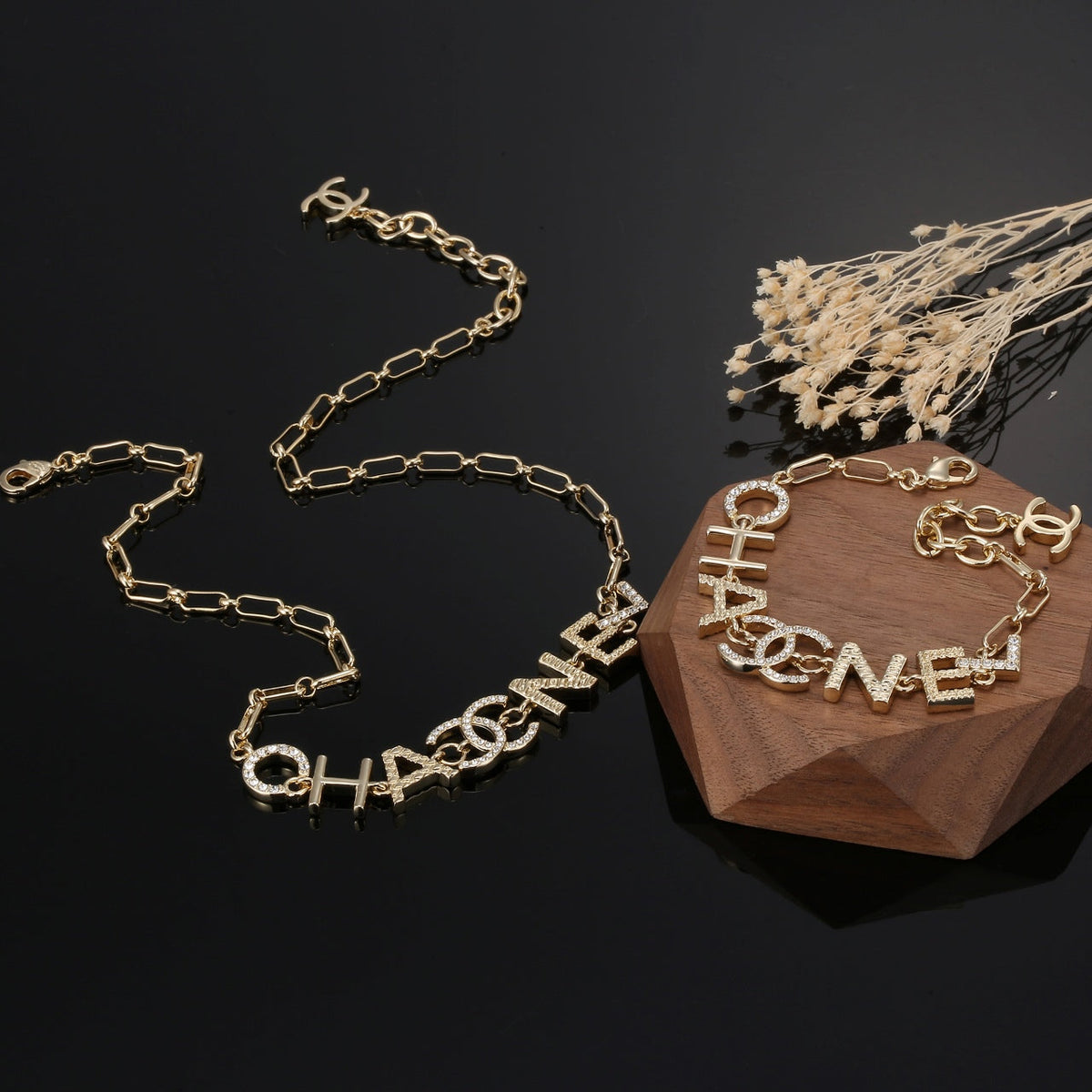 Chanel Script Chain Necklace