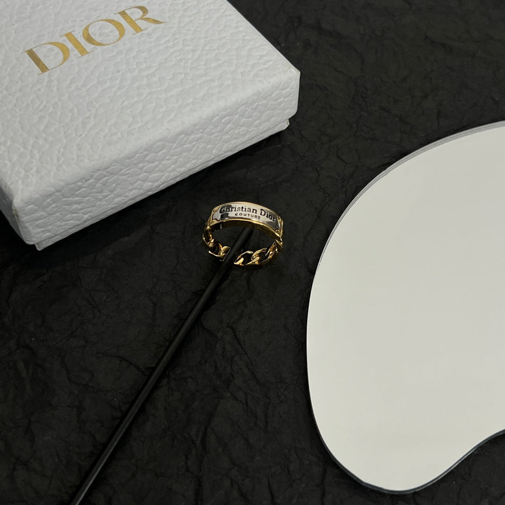 Dior Couture Chain Link Ring - 18K Yellow Gold