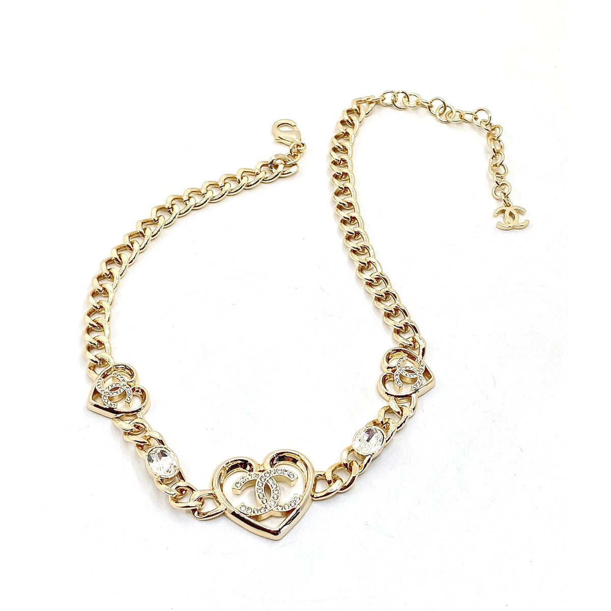 Chanel Heart Diamonds Chain Necklace
