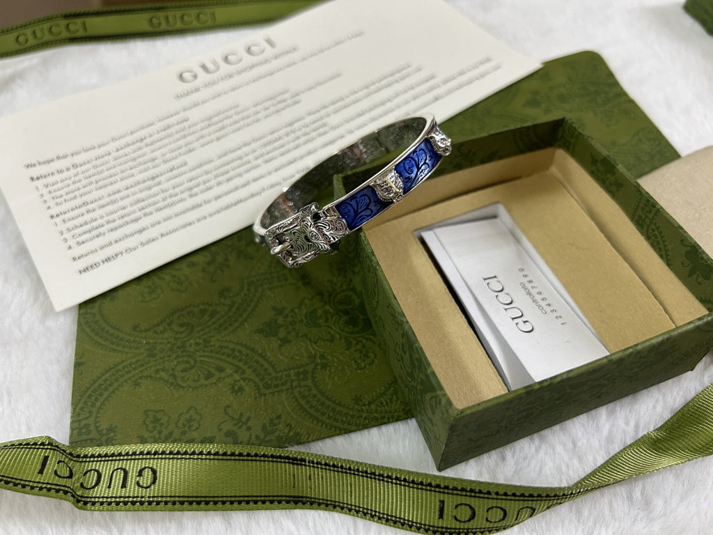 Gucci Double G Garden Blue Bracelet