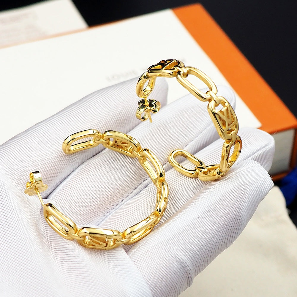 Louis Vuitton My Chain Earrings - 18K Gold