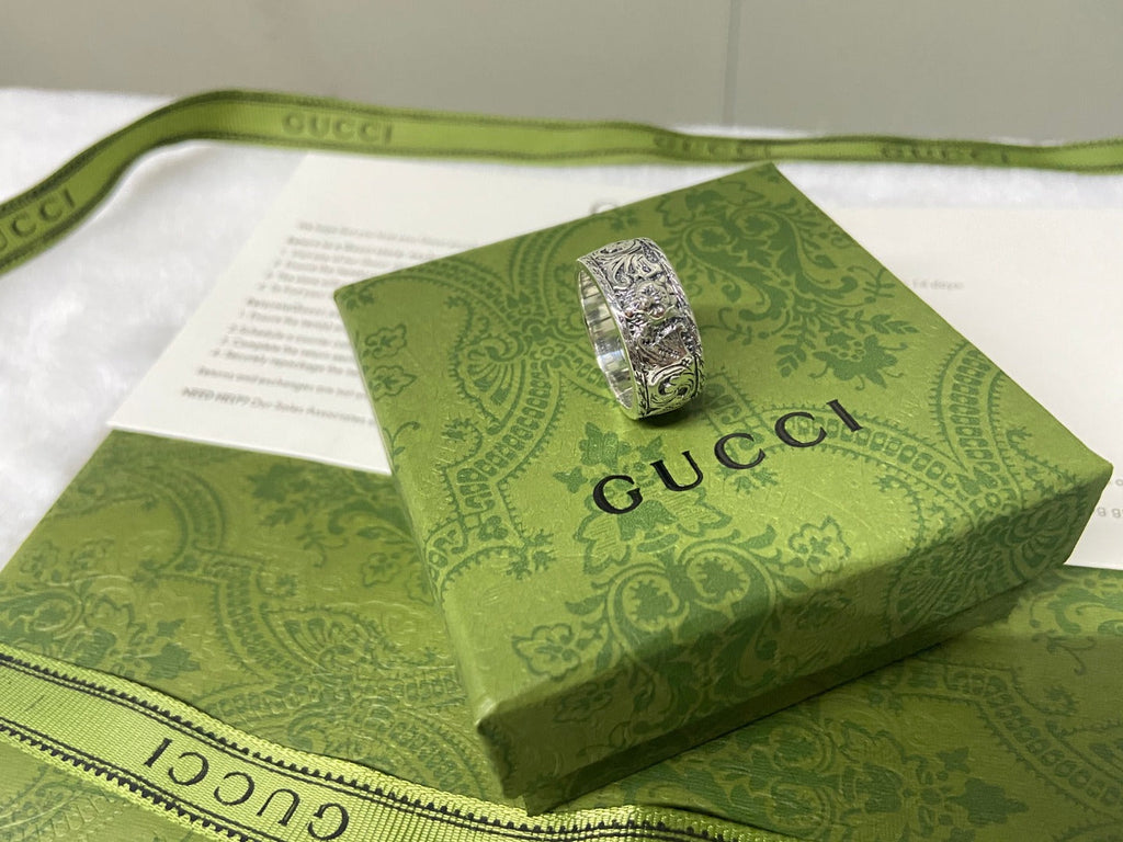 Gucci Double G Feline Head Ring