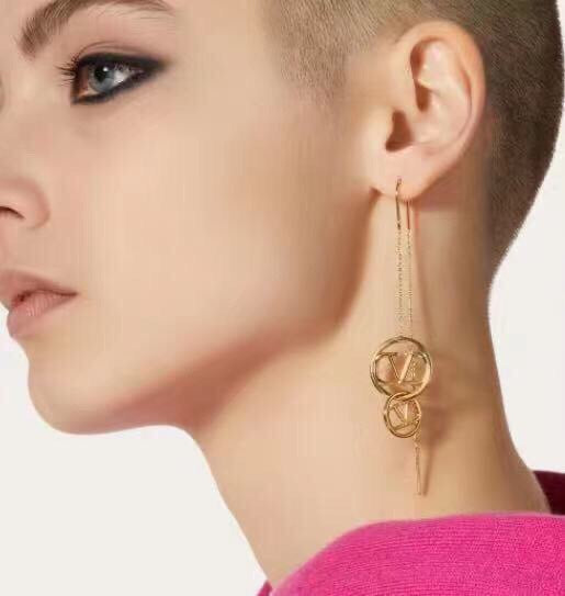 Valentino Long Earrings - 18K Yellow Gold