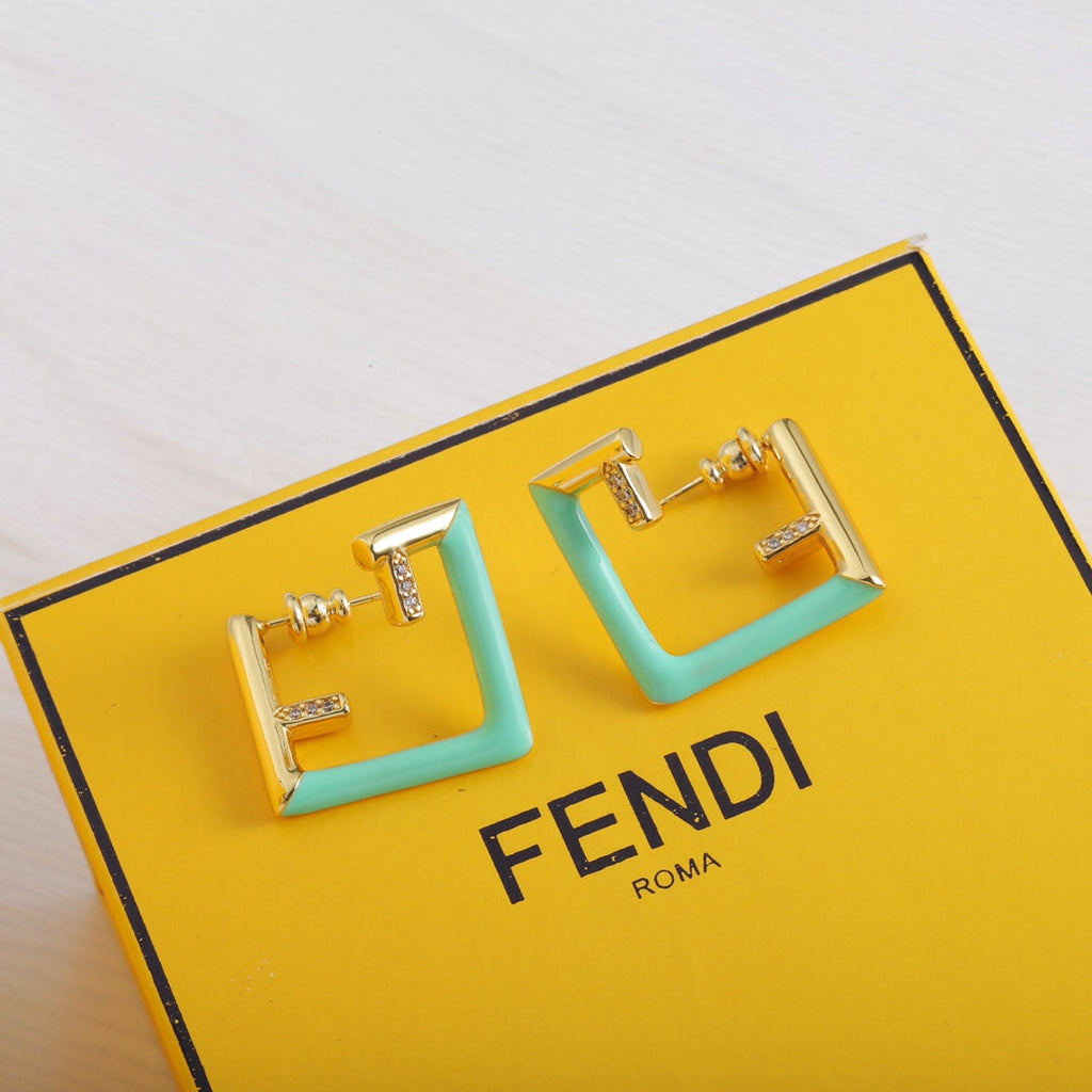 Fendi Vintage Earrings - 18K Yellow Gold