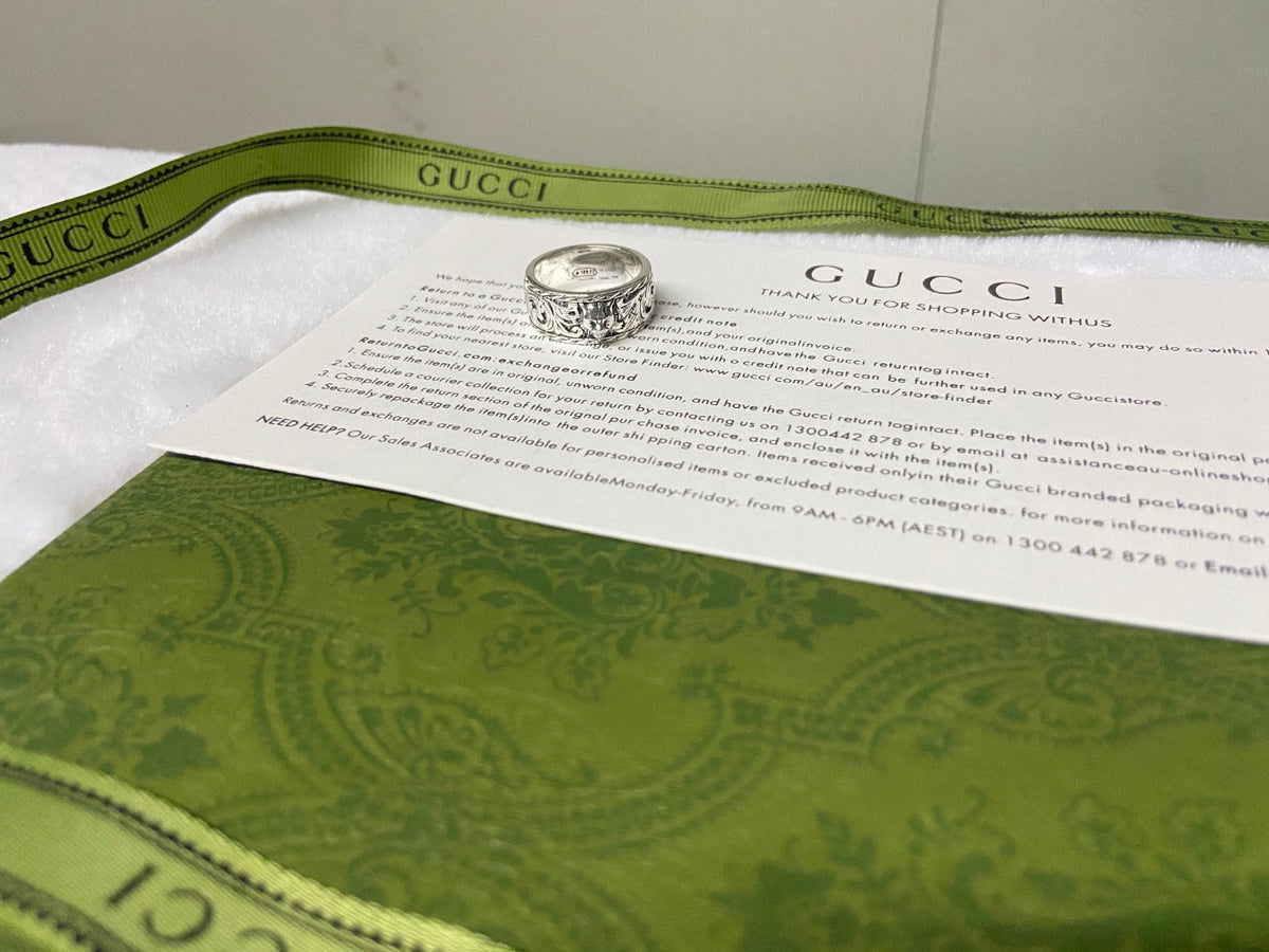 Gucci Double G Feline Head Ring