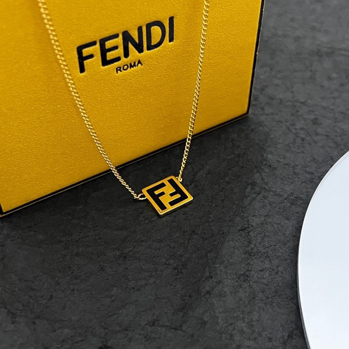 Fendi Forever Black Necklace - 18K Gold