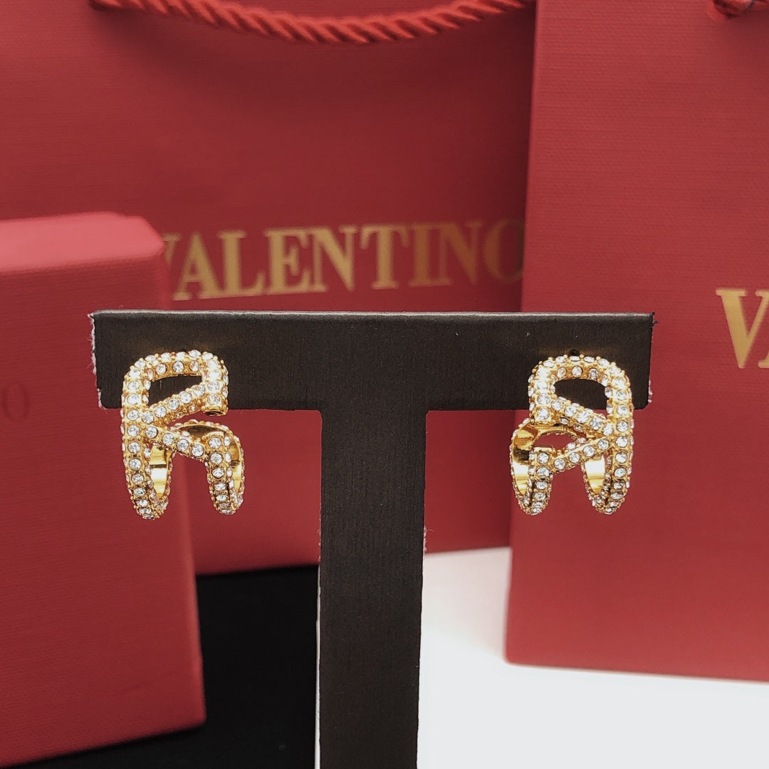 Valentino Diamonds Open Earrings - 18K Yellow Gold