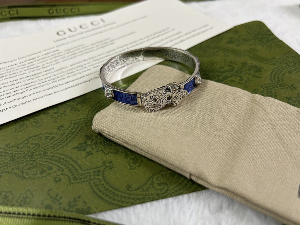 Gucci Double G Garden Blue Bracelet