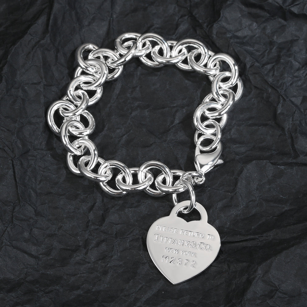 Tiffany Heart Tag Bracelet - 18K White Gold