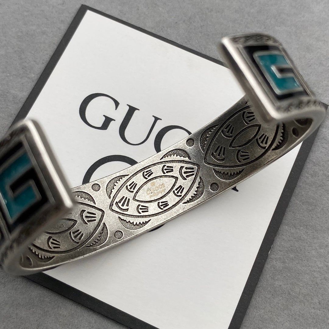Gucci Double G Cube Yellow Wide Bracelet