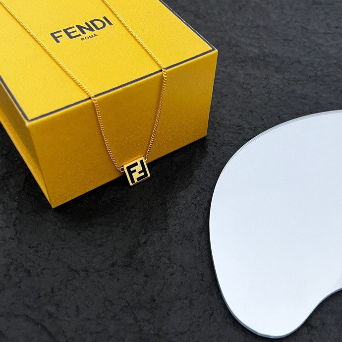 Fendi Forever Black Necklace - 18K Gold