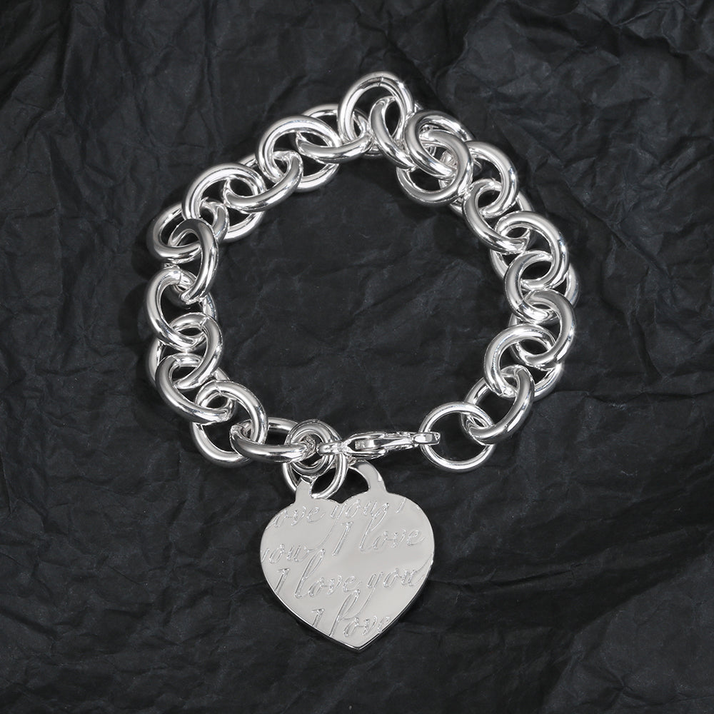 Tiffany Heart Tag Bracelet - 18K White Gold