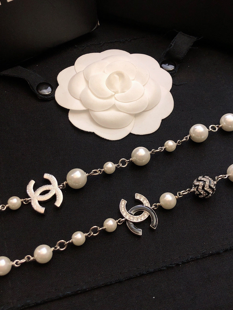 Chanel Star Pearls Long Necklace