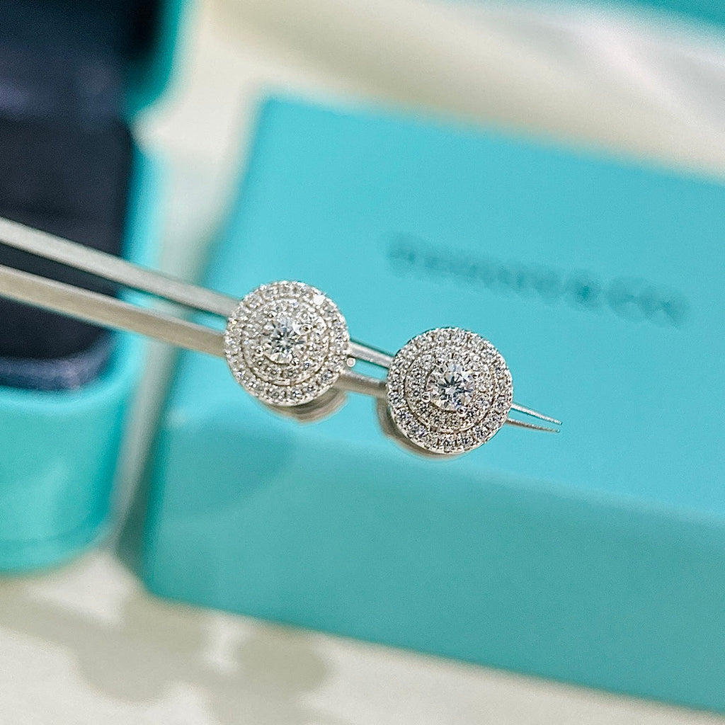 Tiffany Soleste Moissanite Earrings - 18K White Gold