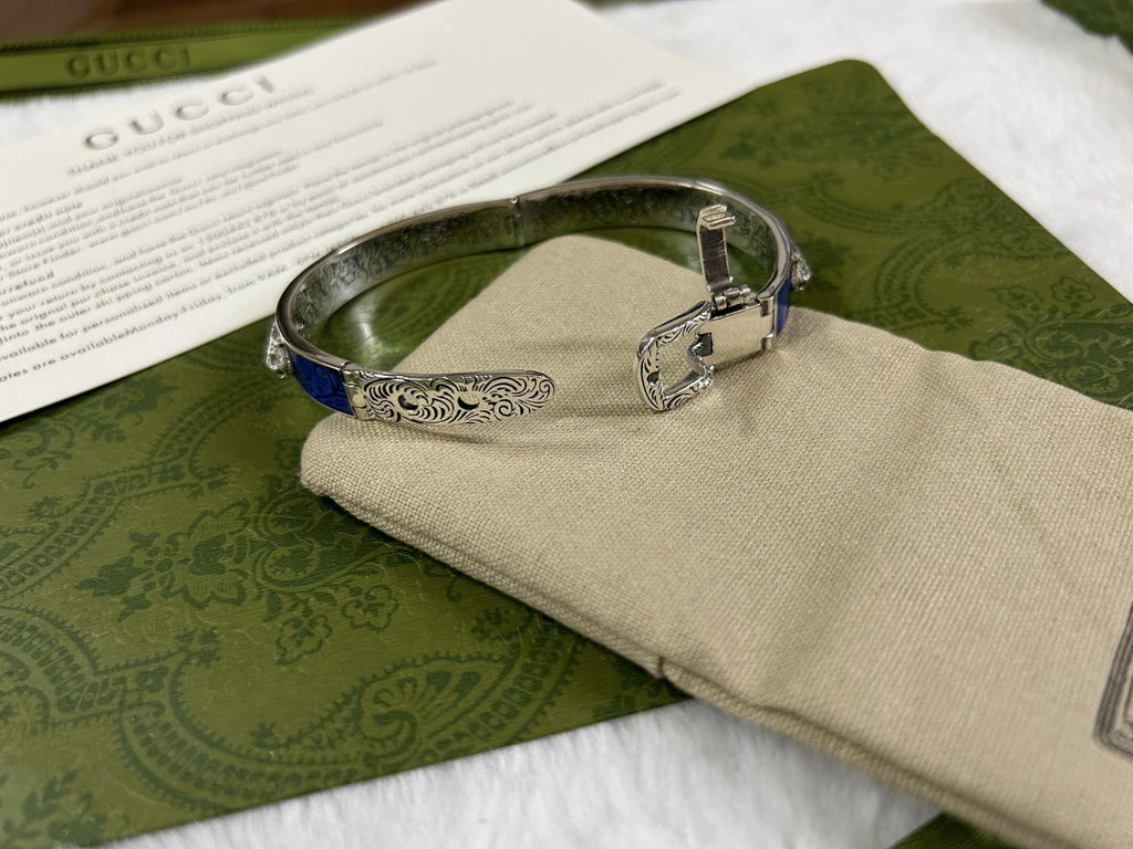 Gucci Double G Garden Blue Bracelet