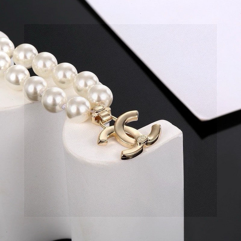 Chanel Pearl Chain Diamond Necklace