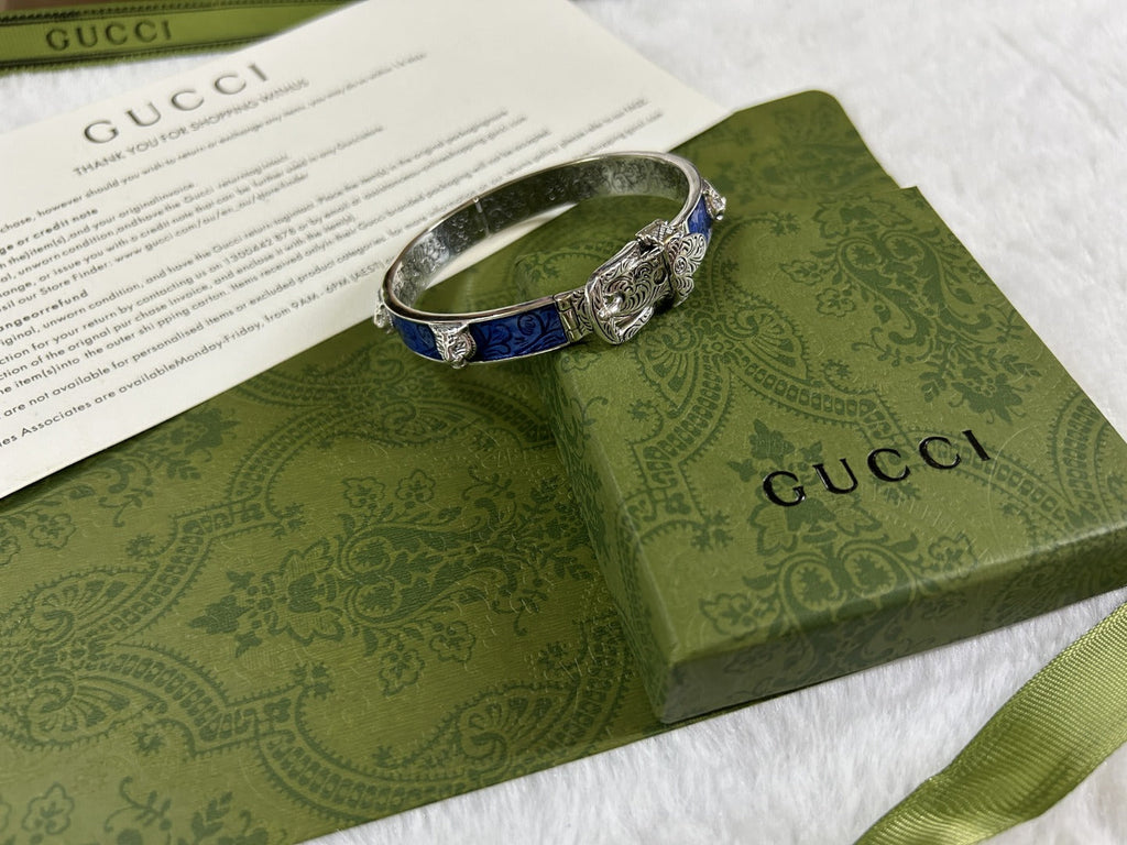 Gucci Double G Garden Blue Bracelet
