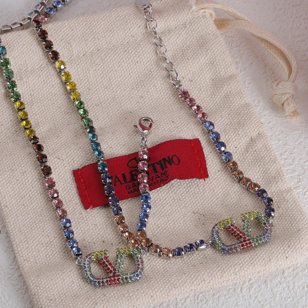 Valentino Multi-Color Crystal Necklace