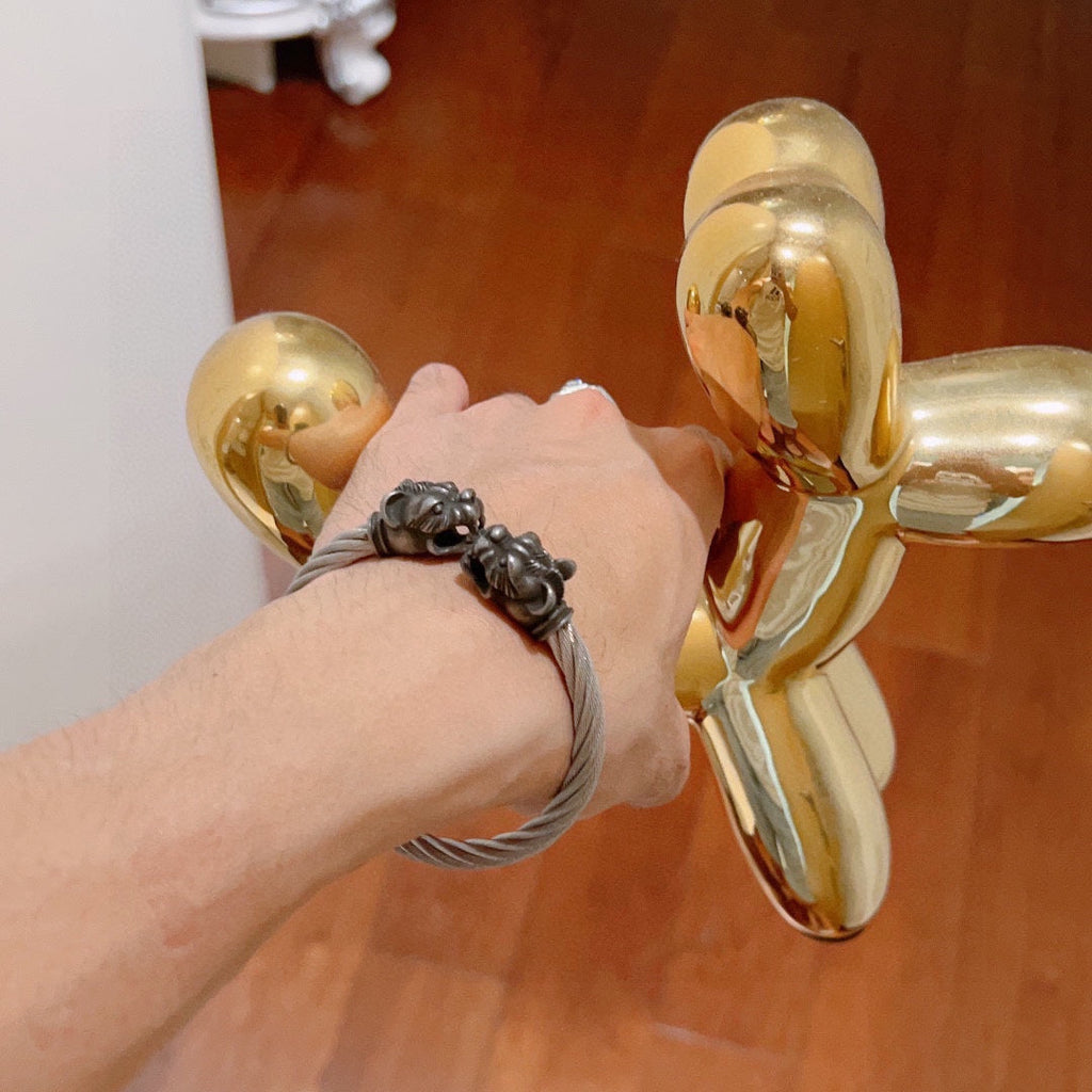 Gucci Double G Double Tiger Head Vintage Bracelet