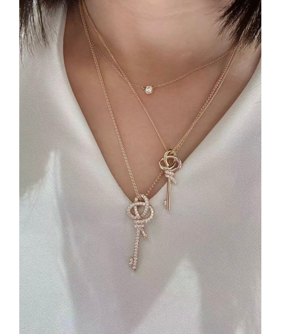 Tiffany Keys Woven Diamonds Medium Necklace