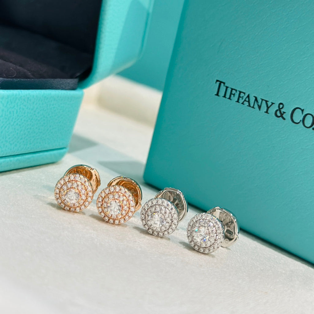 Tiffany Soleste Moissanite Earrings - 18K Rose Gold
