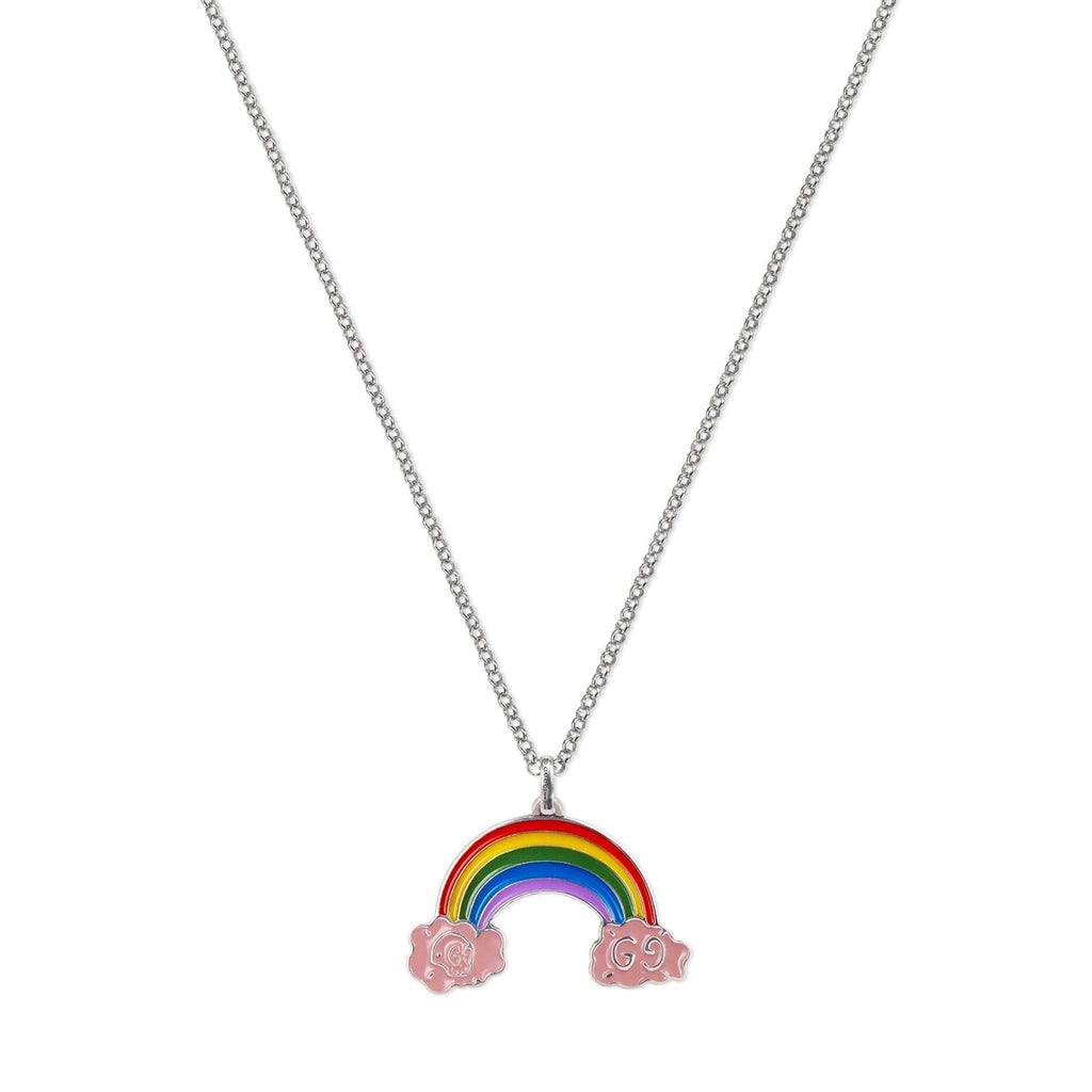Gucci Double G Rainbow Pendant Necklace
